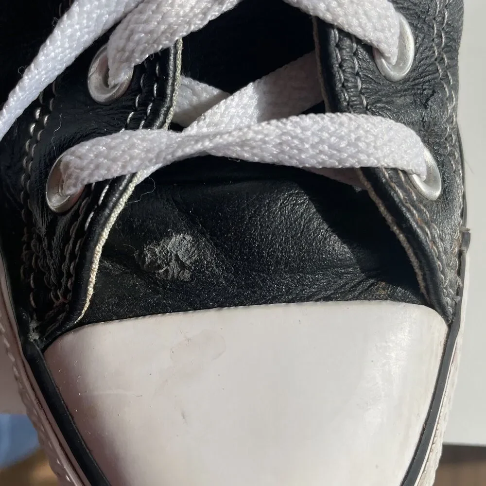 Converse black leather